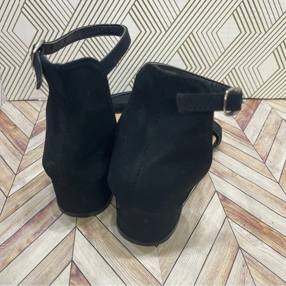 Wellsfountn Suede Black Heels Size 8 sb‎